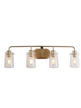 NIB Suntiny 4-Light Gold Bathroom Vanity Light SKU A03567